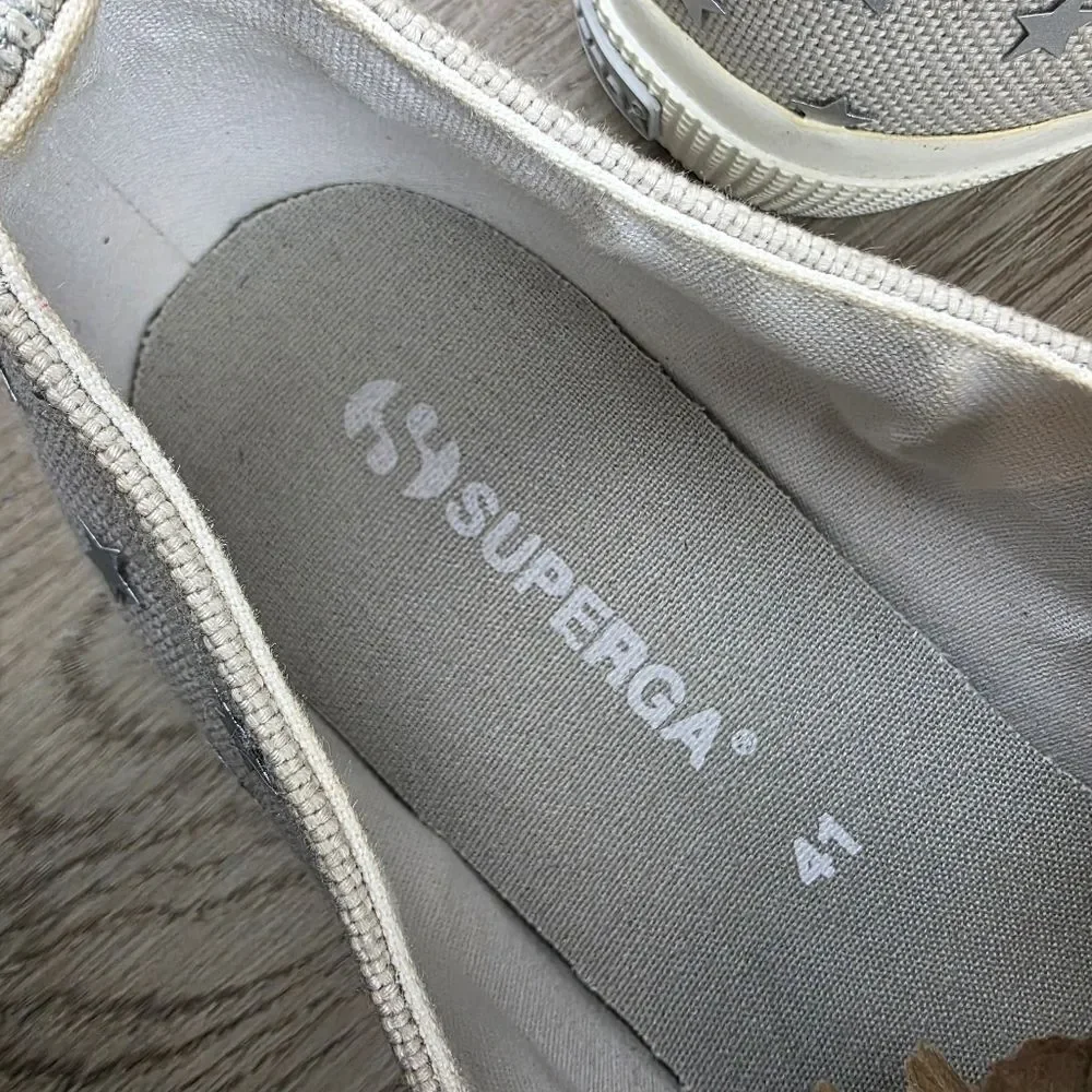 Superga Pyper America Silver Star Sneakers Size 9.5